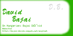 david bajai business card